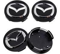 CHANGKAIFA 4 Pcs Car Hubcap for Mazda Atenza MX3 CX3 CX5 2 3 6 323 626 RX8 RX7 60mm, Durable ABS Snap-On Trim Covers Wheels Car Decoration Styling Waterproof Dustproof Anti-rust Car Hub Centre Caps