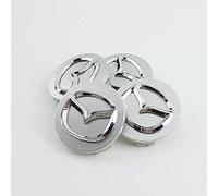 CHANGKAIFA 4 Pcs Car Hubcap for Mazda CX-5 2021-2024 56mm, Durable ABS Snap-On Trim Covers Wheels Car Decoration Styling Waterproof Dustproof Anti-rust Car Hub Centre Caps,Silver