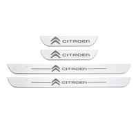 CHANGKAIFA 4 Pcs Stainless Steel Car Door Sill Protector Strips for Citroen C1 I Bj. 2005-2014 II 2014-2022, Guard Threshold Welcome Pedal Trim Edge Entry Scuff Guard Strip