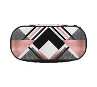 CHANGLEI Abstract Art Double-Zip Pencil Case with 4 Pen Slots Mesh Pocket,Print Lightweight Durable Polyester Pencil Pouch for School,Office,Or Makeup Organizer