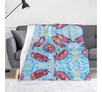 CHANGLEI Animal Cute Brown Otters 60"X50"Soft Flannel Fleece Blanket-Lightweight Warm Single-Sided Printed Throw Blanket For Sofa,Camping,Travel-Anti-Pilling,Machine Washable