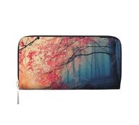 CHANGLEI Beautiful Tree Long Zip Around Pu Leather Clutch Wallet for Women,Multi-Functional Purse with Coin Pocket, Multiple Card Slots and Organizer Compartments