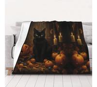 CHANGLEI Black Cat Weighted Blanket Throw Flannel Blanket,Personalised Print Soft Warm Cozy Versatile Blanket For Bed Sofa