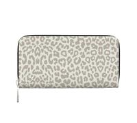 CHANGLEI Brown Pattern Leopard Long Zip Around Pu Leather Clutch Wallet for Women,Multi-Functional Purse with Coin Pocket, Multiple Card Slots and Organizer Compartments