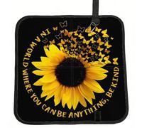 CHANGLEI Butterfly And Sunflower Foldable Seat Cushion,Water-Resistant Polyester Pad With Foam Padding, Portable Outdoor Camping Seat-Cushion