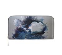 CHANGLEI Cerulean Waters Long Zip Around Pu Leather Clutch Wallet for Women,Multi-Functional Purse with Coin Pocket, Multiple Card Slots and Organizer Compartments