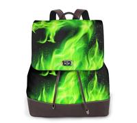 CHANGLEI Chinese Dragon Women'S Genuine Leather Backpack,Full-Pattern Print,Fashion Casual Daypack For School Travel Work