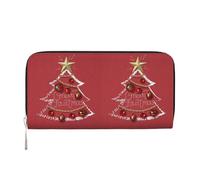 CHANGLEI Christmas Balls Bells Long Zip Around Pu Leather Clutch Wallet for Women,Multi-Functional Purse with Coin Pocket, Multiple Card Slots and Organizer Compartments