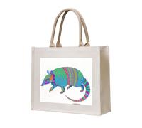 CHANGLEI Colorful Animals Eco-Friendly Heavy Duty Canvas Tote Bag,Large Reusable Shopping Bag With Double-Sided Print,Durable Comfortable Carry Handles