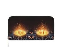 CHANGLEI Computer Processor with Magic Light Long Zip Around Pu Leather Clutch Wallet for Women,Multi-Functional Purse with Coin Pocket, Multiple Card Slots and Organizer Compartments