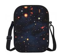 CHANGLEI Constellation Star Clusters Galaxies Crossbody Bag With Print,Lightweight 600d Oxford-Fabric,Water-Resistant Scratch-Resistant, Zipper Closure+Turn-Lock Flap