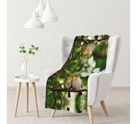 CHANGLEI Cute Birds In Love 30"X40"Soft Flannel Fleece Blanket-Lightweight Warm Single-Sided Printed Throw Blanket For Sofa,Camping,Travel-Anti-Pilling