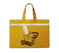 CHANGLEI Cute Crying Chainsaw Full Art Print Canvas Document Bag, Dual Zipper Pocket Tote Bag, Large Capacity Portable File Organizer 11x15inch