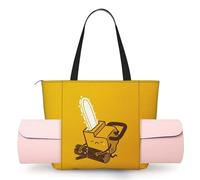 CHANGLEI Cute Crying Chainsaw Women'S Yoga Mat Bag With All-Over Print,Lightweight Polyester Shoulder Gym Bag,Front Open Pocket For Yoga Mat, Towel