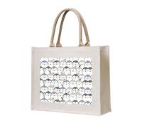 CHANGLEI Cute Penguin Eco-Friendly Heavy Duty Canvas Tote Bag,Large Reusable Shopping Bag With Double-Sided Print,Durable Comfortable Carry Handles