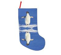 CHANGLEI Cute Penguin Large Christmas Stocking,Personalized 18 Inch Polyester Festive Sock With Hanging Loop For Fireplace Mantle,Xmas Decor