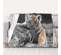 CHANGLEI Cute Tiger Weighted Blanket Throw Flannel Blanket,Personalised Print Soft Warm Cozy Versatile Blanket For Bed Sofa