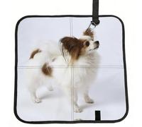 CHANGLEI Cute White Dog Foldable Seat Cushion,Water-Resistant Polyester Pad With Foam Padding, Portable Outdoor Camping Seat-Cushion