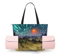 CHANGLEI Dream Space Star Women'S Yoga Mat Bag With All-Over Print,Lightweight Polyester Shoulder Gym Bag,Front Open Pocket For Yoga Mat, Towel