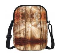 CHANGLEI Fall Scene Crossbody Bag With Print,Lightweight 600d Oxford-Fabric,Water-Resistant Scratch-Resistant, Zipper Closure+Turn-Lock Flap