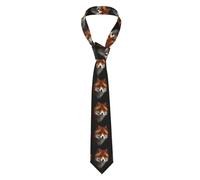 CHANGLEI Fox Men'S Ties,Personalised Printed Men'S Silk Neckties Adjustable Ties Business Wedding Formal Ties