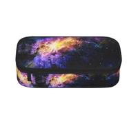 CHANGLEI Galaxy in The Universe Large Capacity Pencil Case, Oxford-Cloth Sturdy Stationery Pouch with Removable Divider Mesh Pocket,Multi-Compartment Waterproof Pen Bag