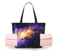 CHANGLEI Galaxy In The Universe Women'S Yoga Mat Bag With All-Over Print,Lightweight Polyester Shoulder Gym Bag,Front Open Pocket For Yoga Mat, Towel
