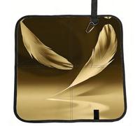 CHANGLEI Golden Feathers Foldable Seat Cushion,Water-Resistant Polyester Pad With Foam Padding, Portable Outdoor Camping Seat-Cushion