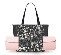 CHANGLEI I Know The Plans Have You Declares Lord Women'S Yoga Mat Bag With All-Over Print,Lightweight Polyester Shoulder Gym Bag,Front Open Pocket For Yoga Mat, Towel