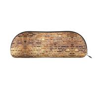 CHANGLEI Industrial Brick Wall Background Cute Leather Pencil Case Storage Bag,Printed Lightweight Stationery Cosmetic Storage Bag