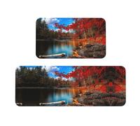 CHANGLEI Killarney National Park Crystal Velvet Kitchen Mat Set Of 2, Soft Absorbent Non-Slip Floor Mats, Water-Resistant Rugs (All-Over Print)