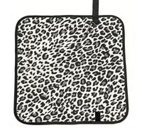 CHANGLEI Leopard Print Foldable Seat Cushion,Water-Resistant Polyester Pad With Foam Padding, Portable Outdoor Camping Seat-Cushion