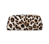 CHANGLEI Leopard Print Personalised Leather Pencil Case for Girls Boys,Printed Lightweight Pencil Stationery Case