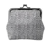 CHANGLEI Leopard Print Women's Bifold Kiss Lock Coin Purse-Double-Sided Printed Leather Small Wallet for Cards,Cash,Coins-Secure Clasp Closure for Women Or Girls