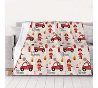 CHANGLEI Little Boys And Girls In Firefighters Weighted Blanket Throw Flannel Blanket,Personalised Print Soft Warm Cozy Versatile Blanket For Bed Sofa