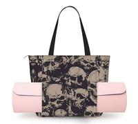 CHANGLEI Many Skulls Get Together Women'S Yoga Mat Bag With All-Over Print,Lightweight Polyester Shoulder Gym Bag,Front Open Pocket For Yoga Mat, Towel