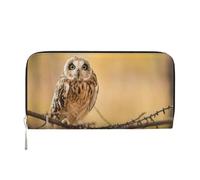 CHANGLEI Owl Standing On The Tree Long Zip Around Pu Leather Clutch Wallet for Women,Multi-Functional Purse with Coin Pocket, Multiple Card Slots and Organizer Compartments