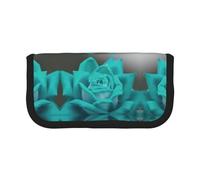 CHANGLEI Pretty Rose Large Canvas Pencil Case for Girls Boys,Printed Personalised Lightweight Pencil Stationery Case