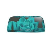 CHANGLEI Pretty Rose Personalised Leather Pencil Case for Girls Boys,Printed Lightweight Pencil Stationery Case