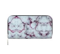 CHANGLEI Purple Marble Texture Long Zip Around Pu Leather Clutch Wallet for Women,Multi-Functional Purse with Coin Pocket, Multiple Card Slots and Organizer Compartments