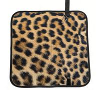 CHANGLEI Rough Leopard Print Foldable Seat Cushion,Water-Resistant Polyester Pad With Foam Padding, Portable Outdoor Camping Seat-Cushion