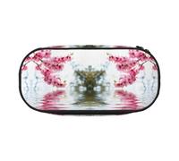 CHANGLEI Spring Nature Double-Zip Pencil Case with 4 Pen Slots Mesh Pocket,Print Lightweight Durable Polyester Pencil Pouch for School,Office,Or Makeup Organizer