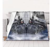CHANGLEI Steam Train Clouds Weighted Blanket Throw Flannel Blanket,Personalised Print Soft Warm Cozy Versatile Blanket For Bed Sofa