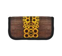 CHANGLEI Sunflower Plant Large Canvas Pencil Case for Girls Boys,Printed Personalised Lightweight Pencil Stationery Case
