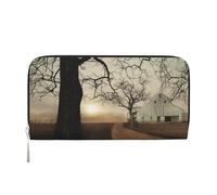 CHANGLEI Sunrise Print Long Zip Around Pu Leather Clutch Wallet for Women,Multi-Functional Purse with Coin Pocket, Multiple Card Slots and Organizer Compartments