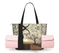 CHANGLEI Sunrise Print Women'S Yoga Mat Bag With All-Over Print,Lightweight Polyester Shoulder Gym Bag,Front Open Pocket For Yoga Mat, Towel