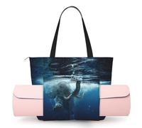 CHANGLEI Swimming African Elephant Women'S Yoga Mat Bag With All-Over Print,Lightweight Polyester Shoulder Gym Bag,Front Open Pocket For Yoga Mat, Towel