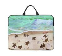 CHANGLEI Turtle Beach 14 Inch Printed Laptop Sleeve, 600d Oxford-Cloth Shockproof Laptop Case With Thickened Pearl Cotton,Waterproof Portable Laptop Handbag Cover