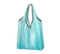 CHANGLEI Wooden Planks Texture Wallpaper Reusable Foldable Shopping Bag With All-Over Print-Waterproof Grocery Tote,Compact Carry Pouch,Holds 50lbs,Eco-Friendly Machine Washable