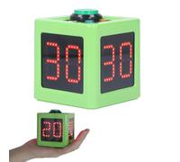 CHANGLKJ 4-Sides Cube Timer, Poker Shot Clock, Seconds Countdown Timer, 20/30 Sec and Custom Time, Brightness Adjustable & Character Height 1.4inch, for Poker, Chess Tournament, Table Games
